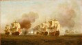 Fin de la acción de Knowles frente a La Habana 1748 Batallas navales
